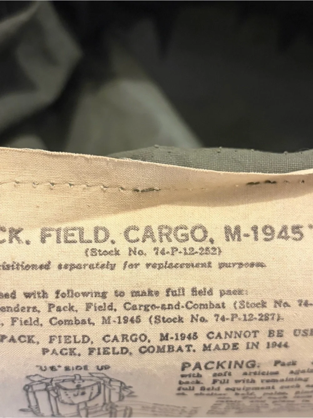 Vintage us army M 1945 Bag